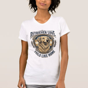 Camiseta Conforto Doméstico do Golden Retriever Gravura Vin