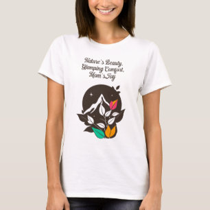 Camiseta Conforto Glamping da Beleza da Natureza Alegria da