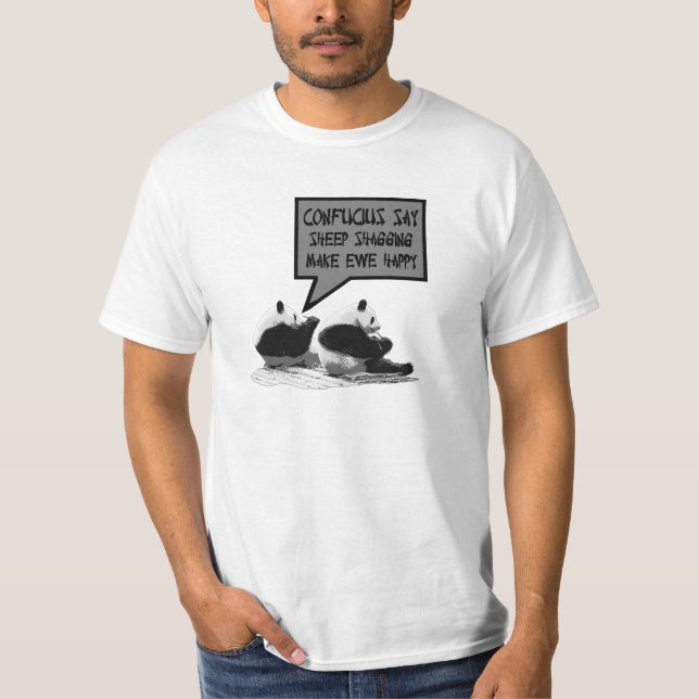 Camiseta Confucius diz o valor (Frente)