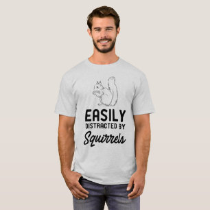 Camiseta Confundido facilmente pelo t-shirt dos esquilos