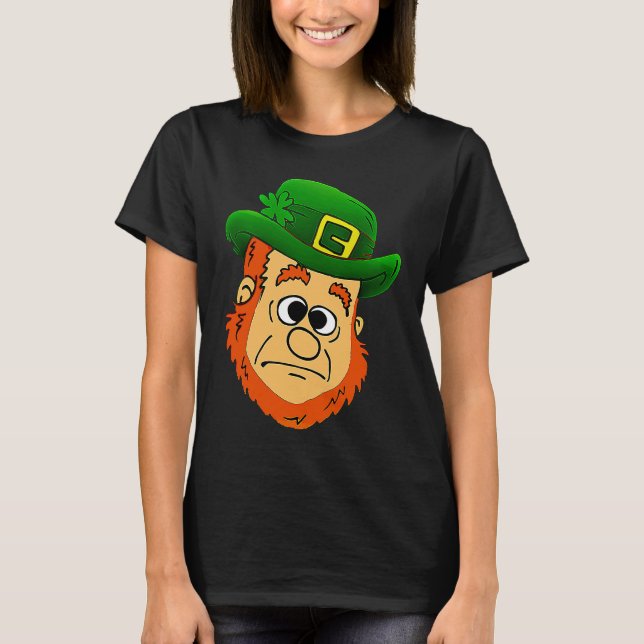 Camiseta Confused Leprechaun  St Patrick's Day Shamrock (Frente)