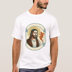 Camiseta Confuso Jesus Tendência Viral de Dança Silhueta Ví