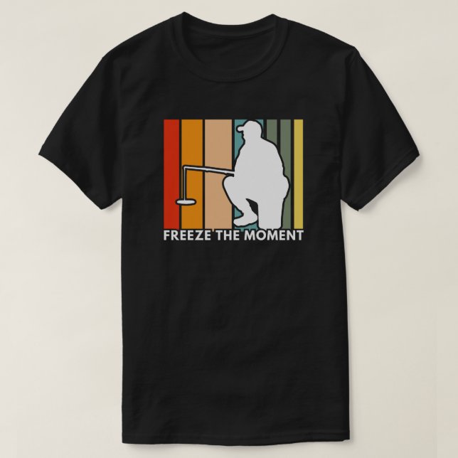 Camiseta Congelar o momento | Pesca Do Gelo (Frente do Design)