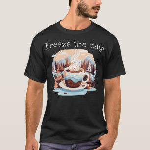 Camiseta Congele o dia com chocolate quente legal no invern