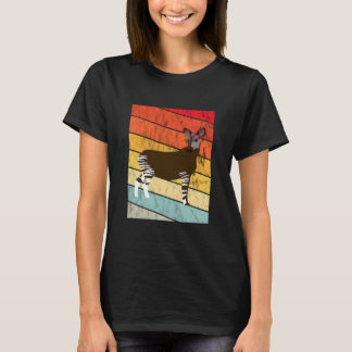 Camiseta Congolês Okapi Retro Vintage Sunset