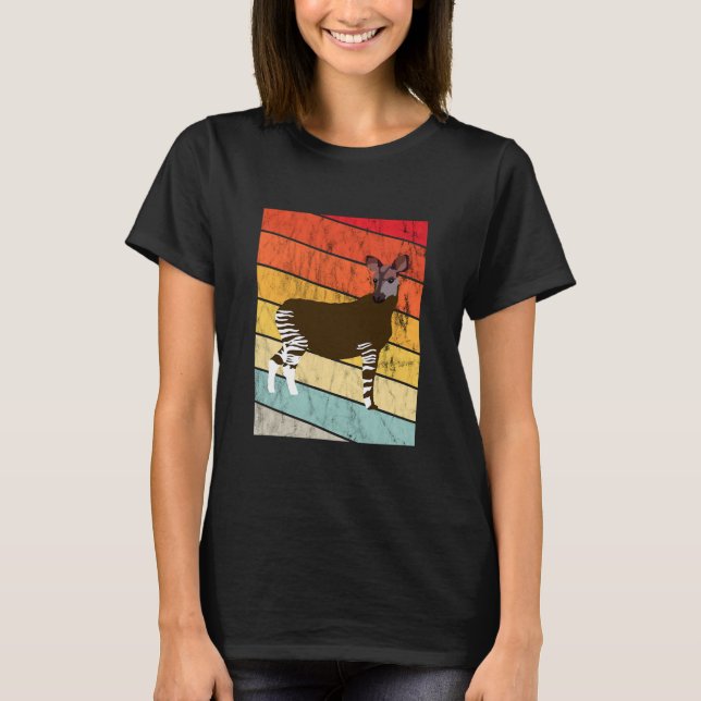 Camiseta Congolês Okapi Retro Vintage Sunset (Frente)