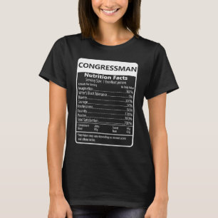 Camiseta Congressista Nutrição Fala Gráfico Sarcástico