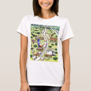 Camiseta Congresso do Sul Ave Mapa de Cartoons ATX