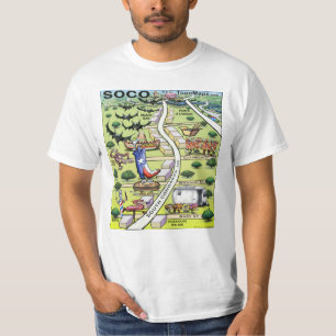 Camiseta Congresso do Sul Ave Mapa de Cartoons ATX