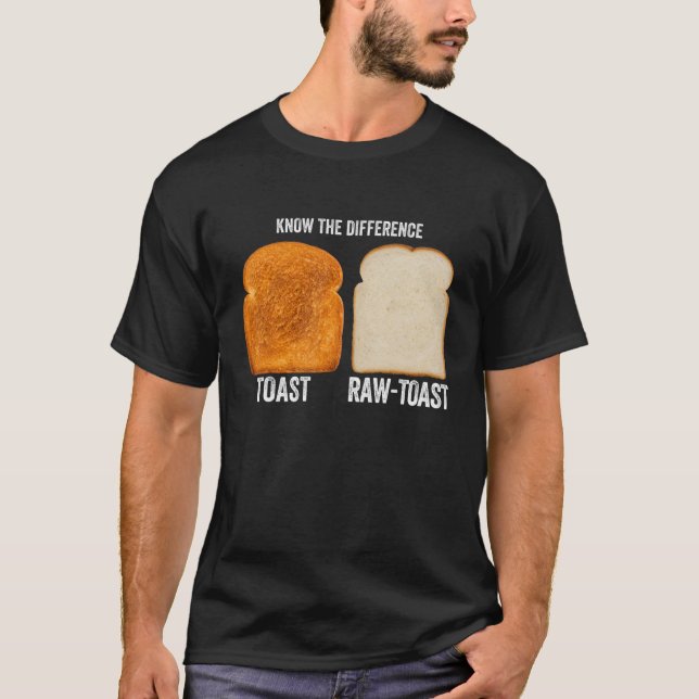 Camiseta Conheça A Diferença Toast Raw Toast 7 (Frente)