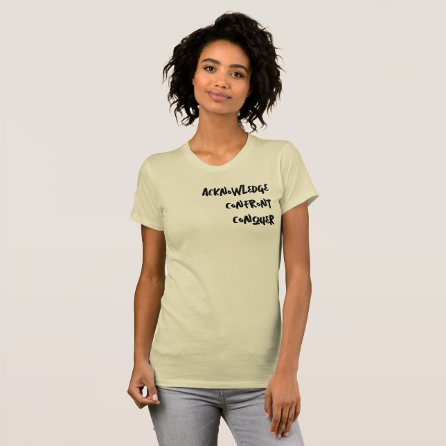 Camiseta Conheça, Confronte, Conquiste T-Shirt (Frente Completa)