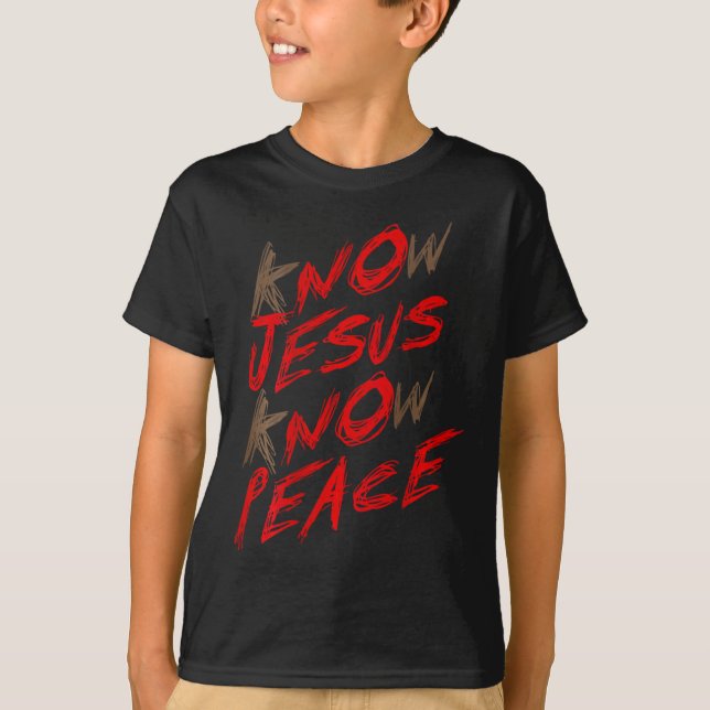 Camiseta Conheça Jesus Conheça a Paz (nas costas) (Frente)