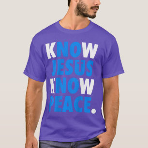 Camiseta Conheça Jesus Conheça a Paz Sem Jesus Sem Paz Cris