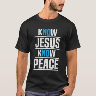 Camiseta Conheça Jesus Conheça Paz Cristão Reze a Jesus Cri