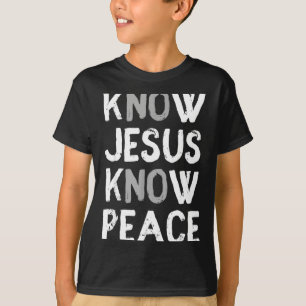 Camiseta Conheça Jesus Conheça Paz Jesus Fé Cristã Religi