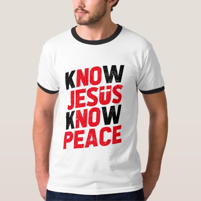 Camiseta Conheça Jesus Conhece a Paz, Christian ii (Frente)