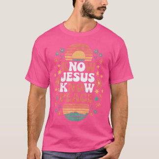 Camiseta Conheça Jesus Saber Paz, Cristão Deus Fé Homens Vê