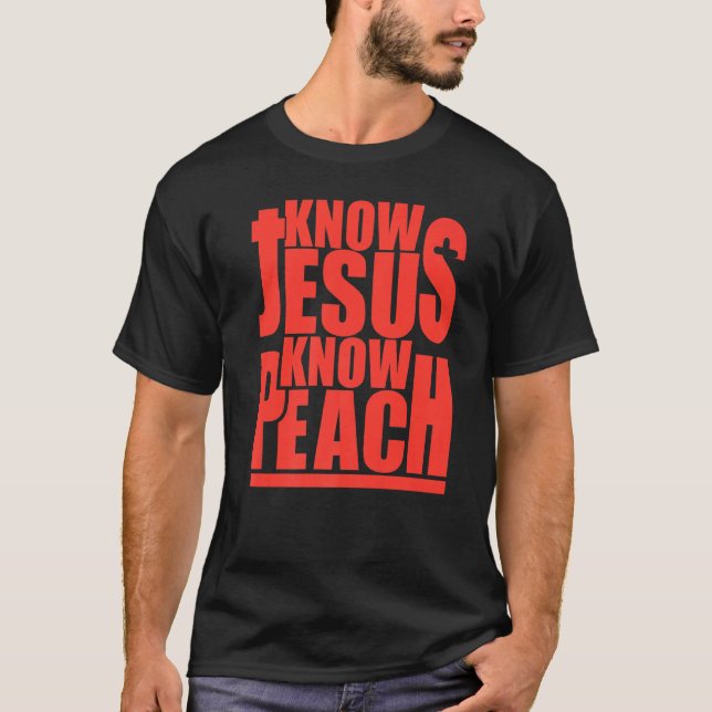 Camiseta Conheça Jesus sem pessos Felizes Felizes Vidas Fel (Frente)