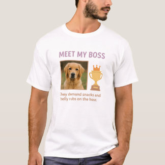 Camiseta Conheça Meu Chefe - Foto Personalizada Engraçada