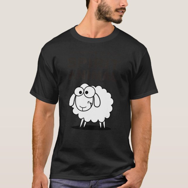 Camiseta Conheça Meu Espírito Animal Esgueirado De Ovelha N (Frente)