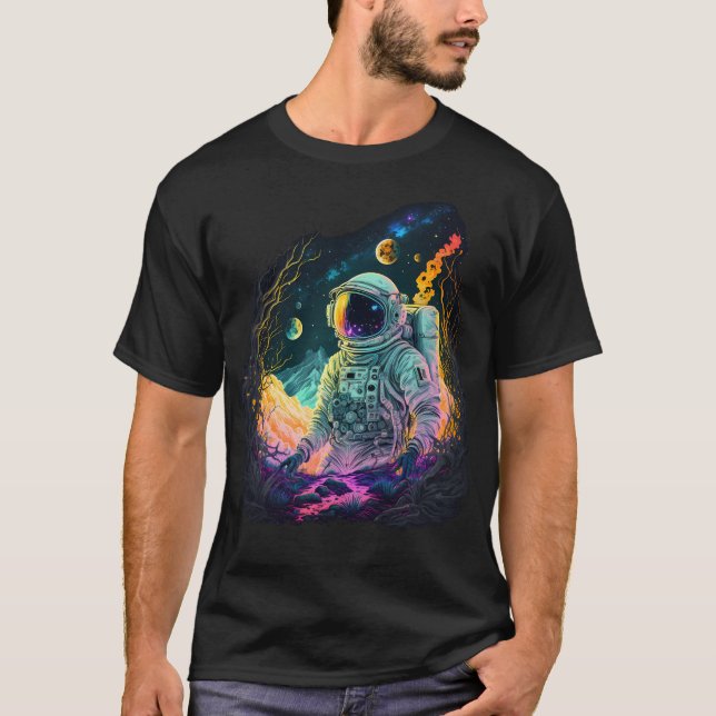 Camiseta Conheça nosso Design de astronauta incrível (Frente)