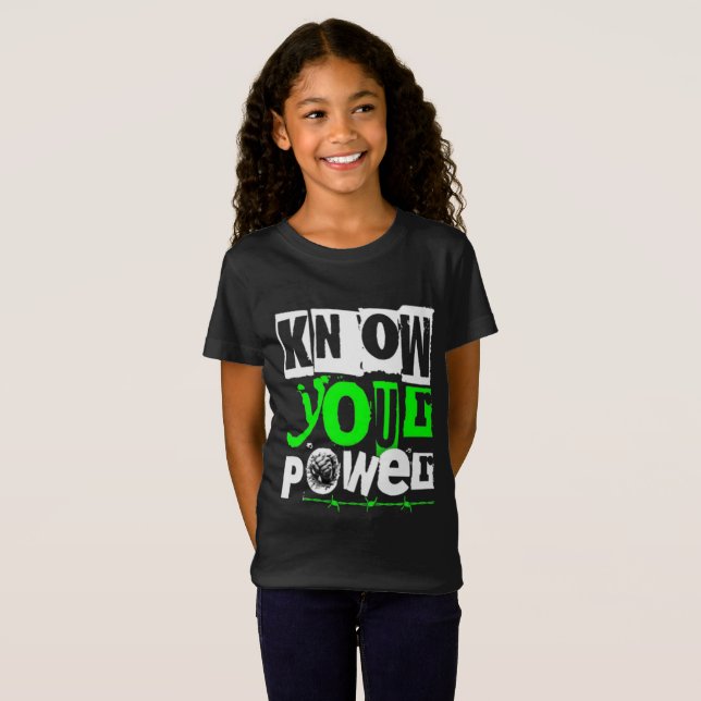Camiseta Conheça o Poder das Garotas Motivação Gráfica (Frente Completa)
