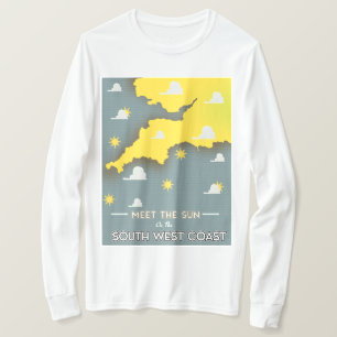 Camiseta Conheça o sol do poster do trem de colheita da cos