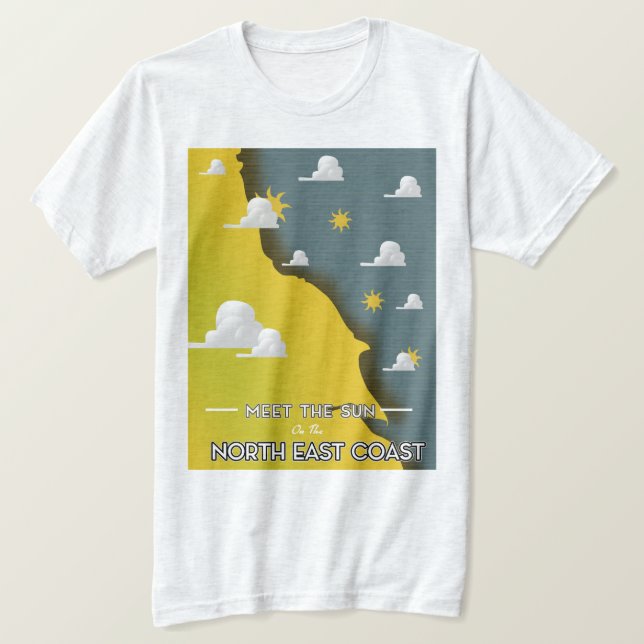 Camiseta Conheça o Sol, na Costa Nordeste (Frente do Design)