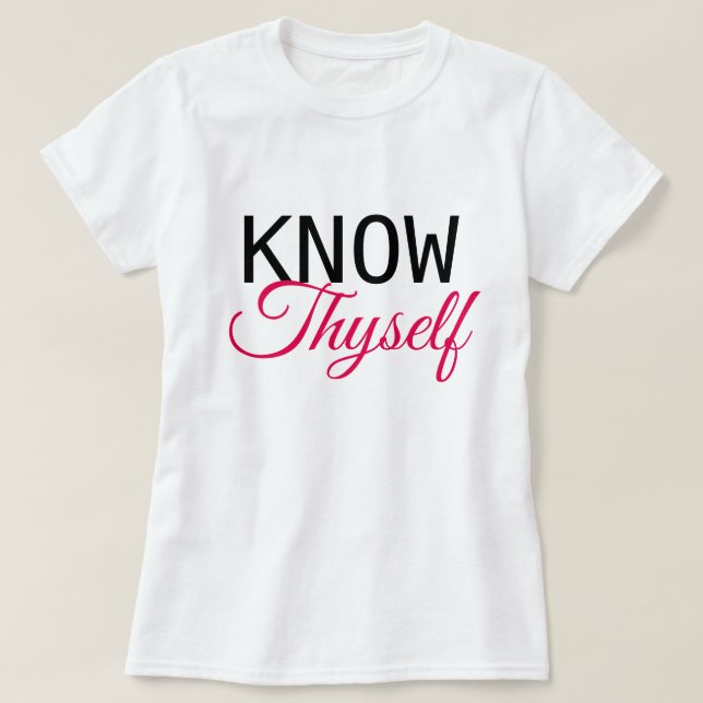 Camiseta Conheça-se (Frente do Design)