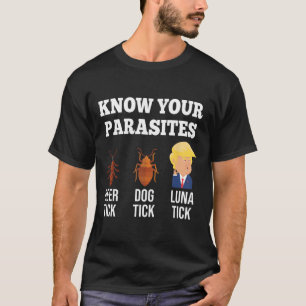 Camiseta Conheça Seu Parasita Anti-Trump Engraçado Resistên