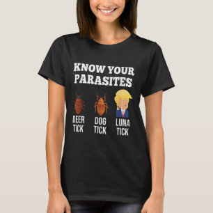 Camiseta Conheça Seu Parasita Anti-Trump Engraçado Resistên