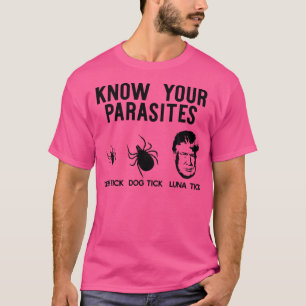 Camiseta Conheça Seu Parasita Cachorro Dick Tick Luna Tick