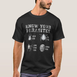 Camiseta Conheça Seu Parasita Tick Biden (Na Parte Traseira