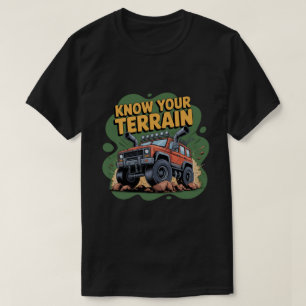 Camiseta Conheça Seu Terreno Caminhão 4x4 Off Road Cartoon