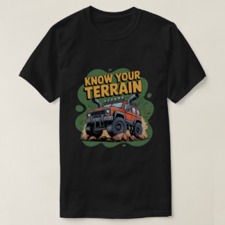 Camiseta Conheça Seu Terreno Caminhão 4x4 Off Road Cartoon