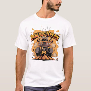 Camiseta Conheça Seu Terreno Caminhão Monstro Laranja Off R