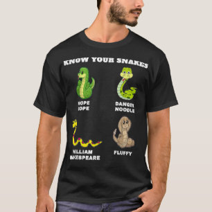 Camiseta Conheça Seus Cobras Nomes Engraçados Perigo Noodle