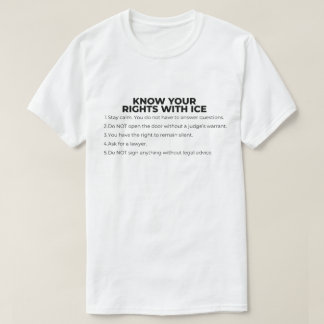 Camiseta Conheça Seus Direitos Com ICE