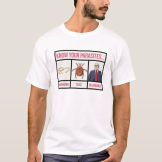 Camiseta Conheça seus parasitas - Anti Bilionário