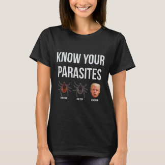 Camiseta Conheça Seus Parasitas Despejam o Presidente Trump