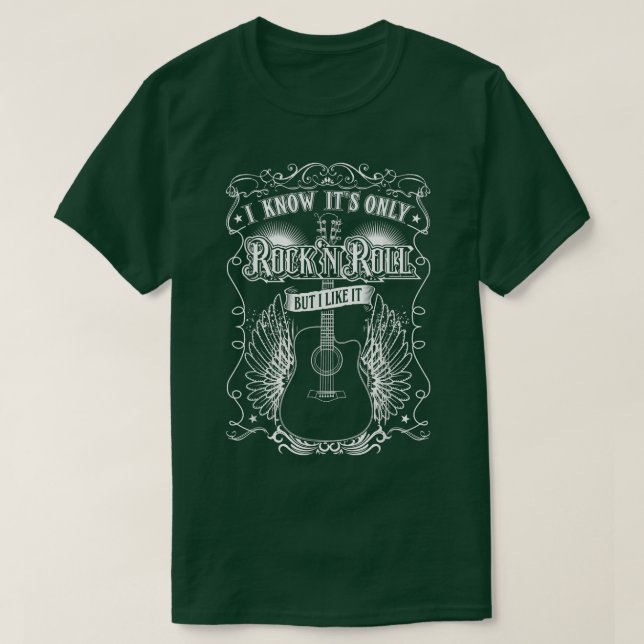 Camiseta Conheça Sua Rocha E Roll Mas Eu Gosto DissoAcústic (Frente do Design)
