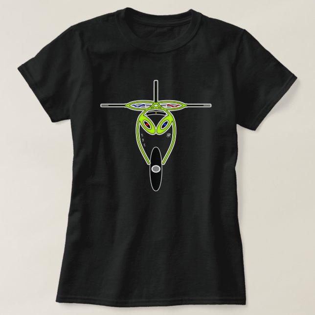 Camiseta Conheça T-Shirt EBE (uma face de alienígena) (Frente do Design)