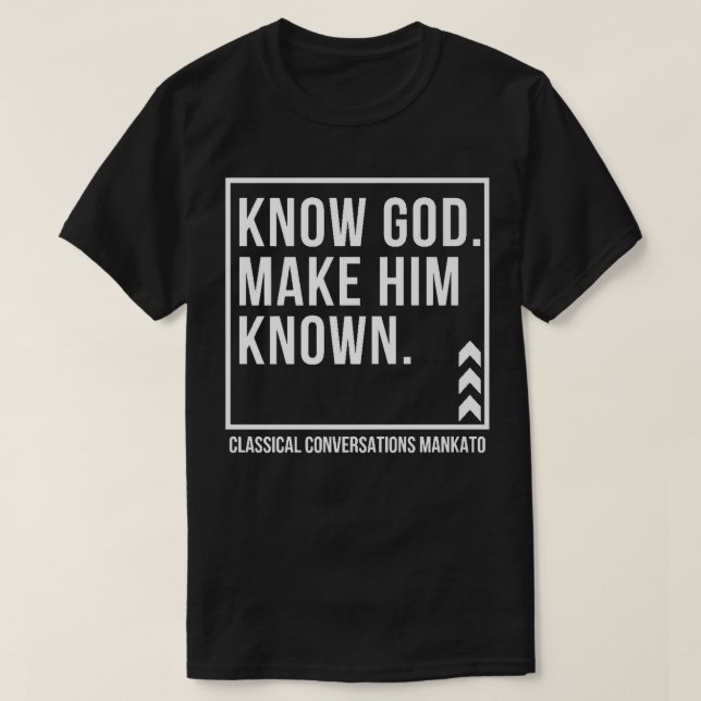 Camiseta Conhecer Deus (Frente do Design)