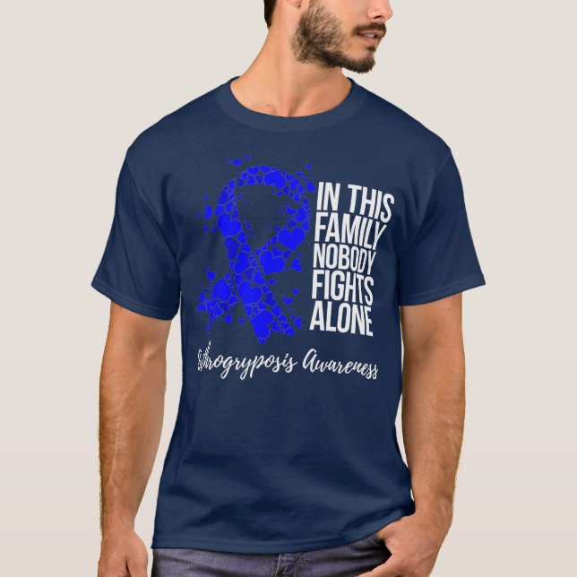Camiseta Conhecimento da Artrogryposis com Suporte Familiar (Frente)