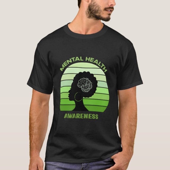 Camiseta Conhecimento Da Saúde Tal Na Faixa Verde De Maio (Frente)