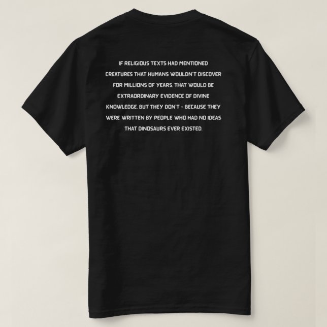Camiseta Conhecimento Divino vs Realidade (Verso do Design)