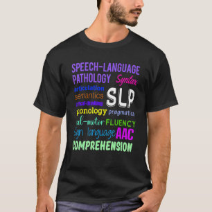 Camiseta Conhecimento do Autismo da Linguagem da Patologia