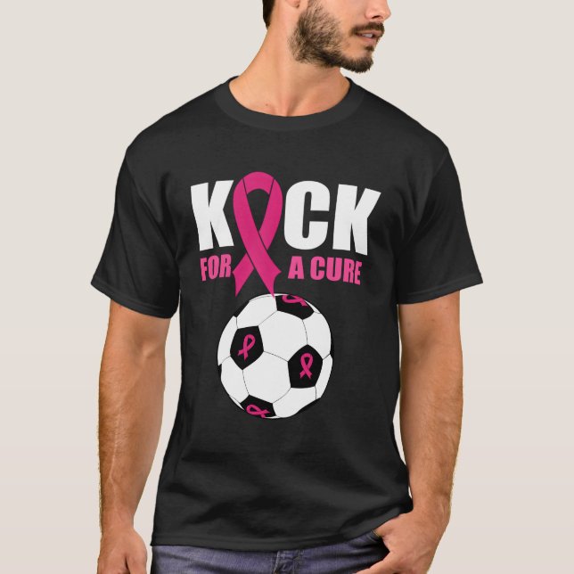 Camiseta Conhecimento do Cancer de Mama K Fita Kick para um (Frente)