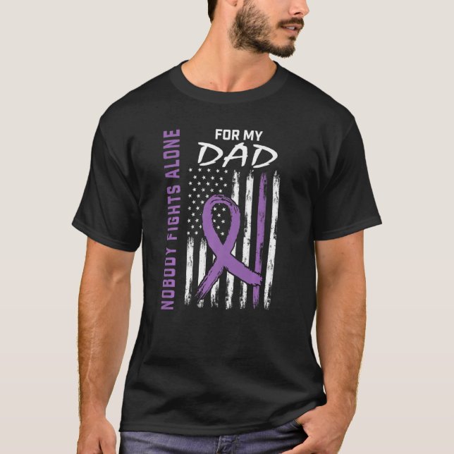 Camiseta Conhecimento do Lúpus de Pai Roxo Estados Unidos B (Frente)