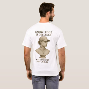 Camiseta Conhecimento é Desafio – Aprenda, Rebelle-se, Repi